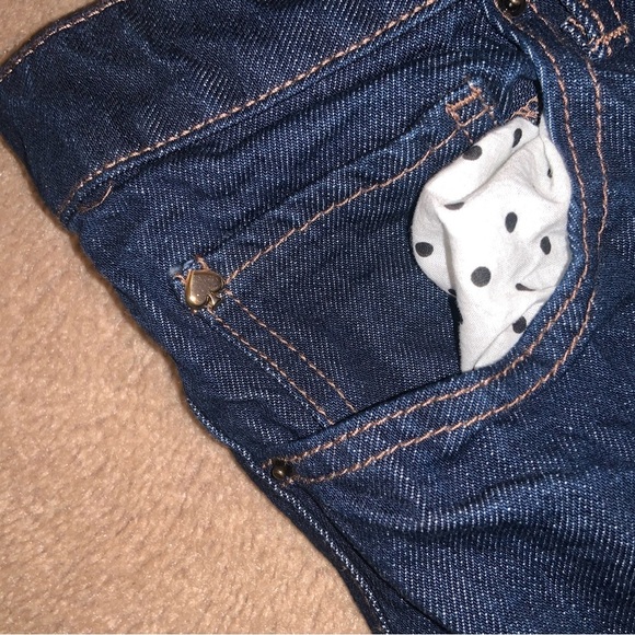 Navy Blue Cuffed jeans denim Kate spade x target collab nwt classic fall 8 boho - Picture 3 of 6